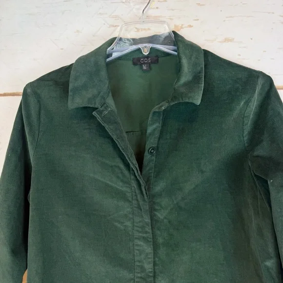 COS | Green Corduroy Shirt Dress - Picture 3 of 10